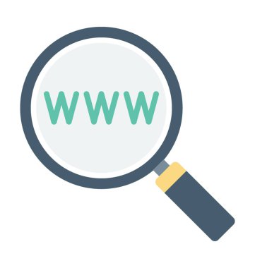 Arama etki alanı renkli vektör simgesi