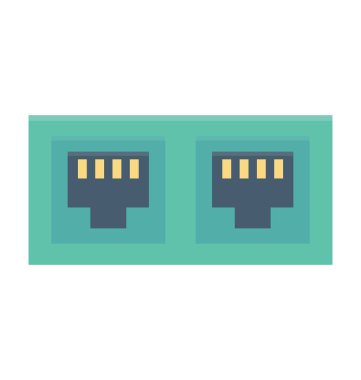 Internet fiş renkli vektör simgesi