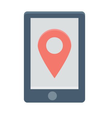 Harita aygıtı renkli vektör simgesi