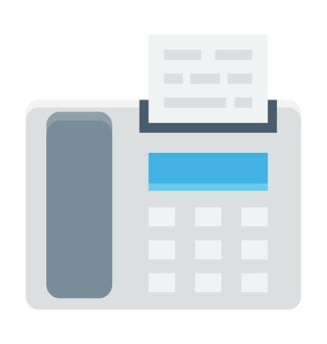 Renkli vektör simge Faks