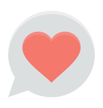 Aşk sohbet renkli vektör simgesi