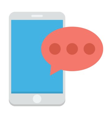 Mobil masaj renkli vektör simgesi