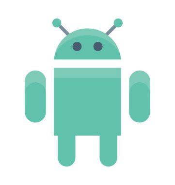 Android Robot renkli vektör simgesi