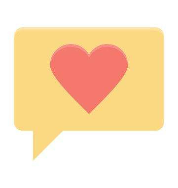 Aşk sohbet renkli vektör simgesi