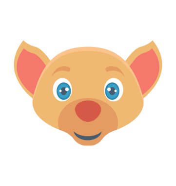 Golden Retriever renkli vektör simgesi