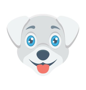 Köpek renkli vektör simgesi