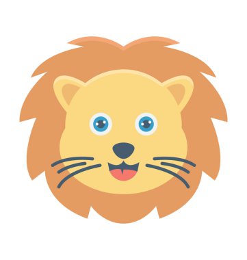 Aslan renkli vektör simgesi