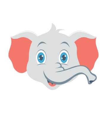 Fil renkli vektör simgesi