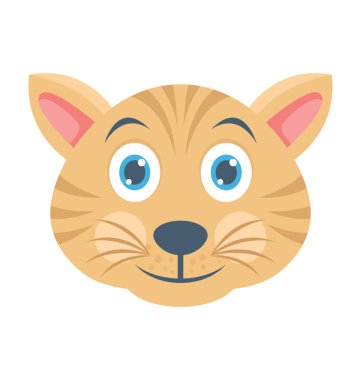 Kedi renkli vektör simgesi