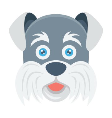 Minyatür köpek renkli vektör simgesi