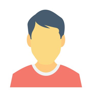 Genç çocuk renkli vektör simgesi