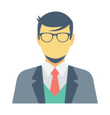 Öğrenci renkli vektör simgesi