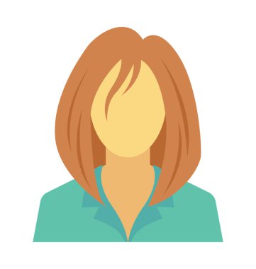 Kadın renkli vektör simgesi