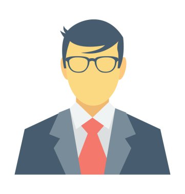 Bankacı renkli vektör simgesi