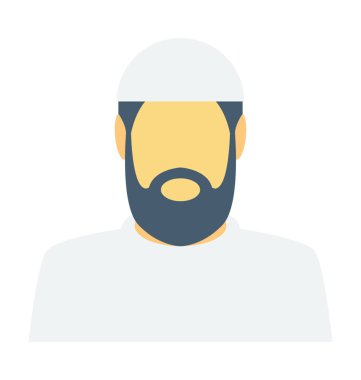 Müslüman renkli vektör simgesi