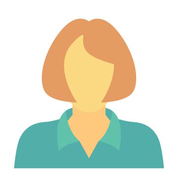 İş kadını renkli vektör simgesi