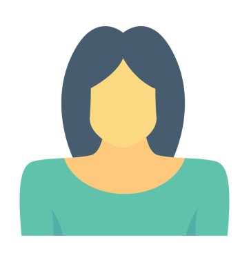 Bayan renkli vektör simgesi