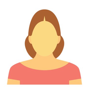 Bayan renkli vektör simgesi