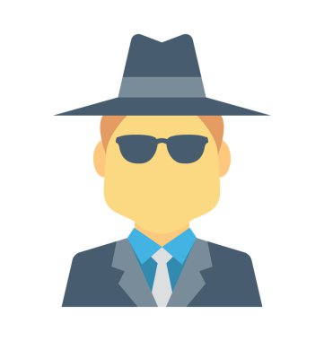 Beyefendi renkli vektör simgesi