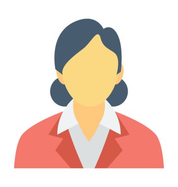 Kadın çapa renkli vektör simgesi