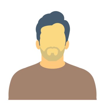 Genç adam renkli vektör simgesi