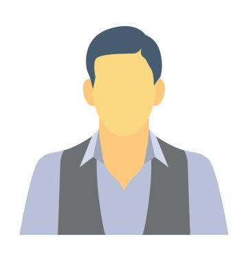 Genç adam renkli vektör simgesi