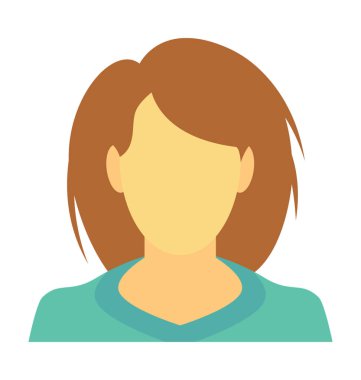 Bayan hizmetçi renkli vektör simgesi