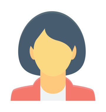 Sekreter renkli vektör simgesi