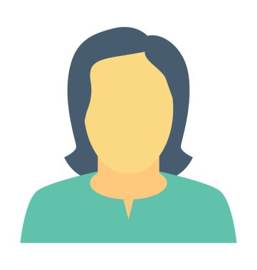 Bayan hizmetçi renkli vektör simgesi