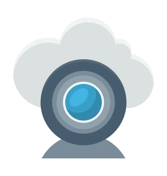 Icône Vectorielle Colorée Par Caméra Cloud — Image vectorielle