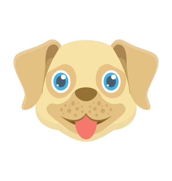 Perro Coloreado Vector Icono — Vector de stock