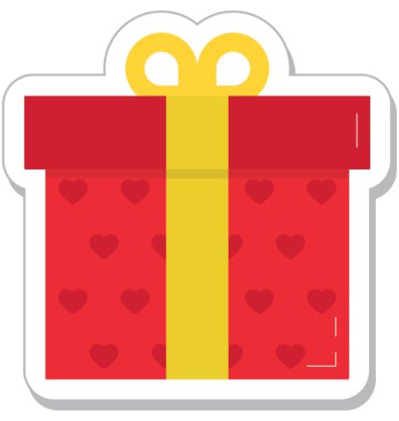 Hediye renkli vektör simgesi