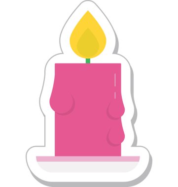 Mum renkli vektör simgesi