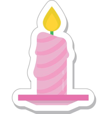 Mum renkli vektör simgesi 