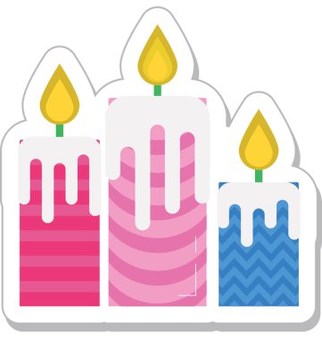 Mum renkli vektör simgesi 