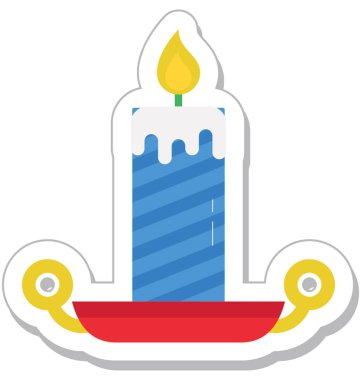 Mum renkli vektör simgesi 