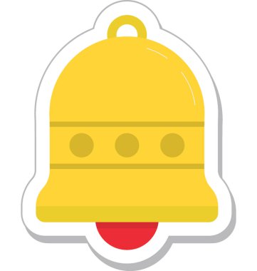 Noel Bell renkli vektör simgesi 