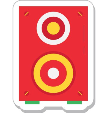 Hoparlör renkli vektör simgesi