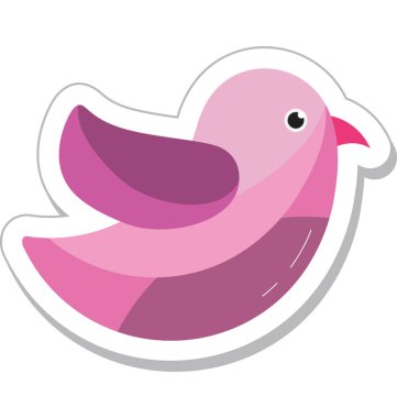 Güvercin renkli vektör simgesi