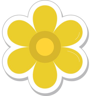 Çiçek renkli vektör simgesi