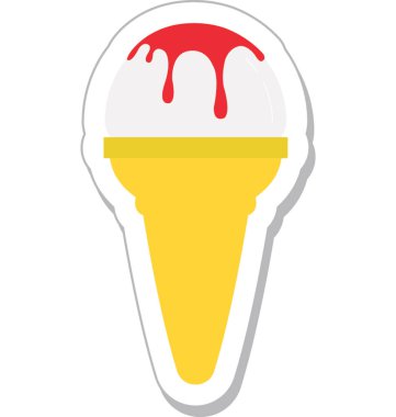 Buz koni renkli vektör simgesi