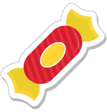 Şeker renkli vektör simgesi 