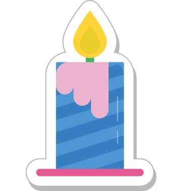 Mum renkli vektör simgesi