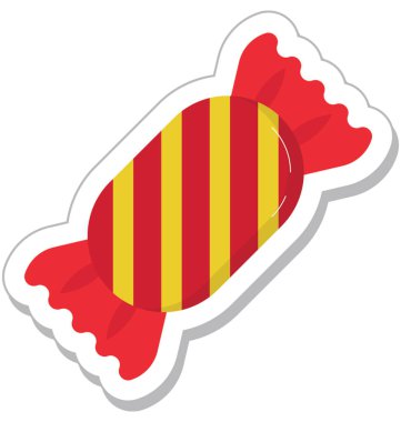 Şeker renkli vektör simgesi 