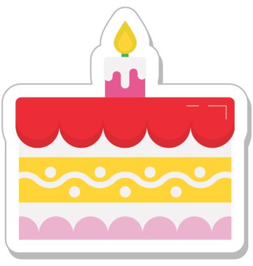 Pasta renkli vektör simgesi