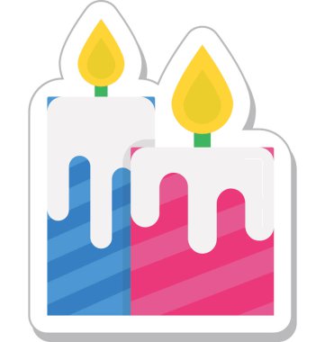 Mum renkli vektör simgesi