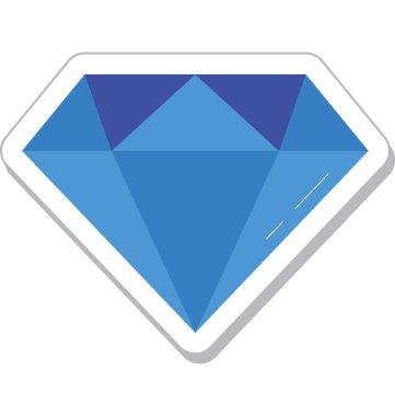 Elmas renkli vektör simgesi 