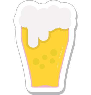 Bira bira bardağı renkli vektör simgesi