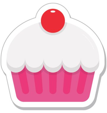 Cupcake renkli vektör simgesi