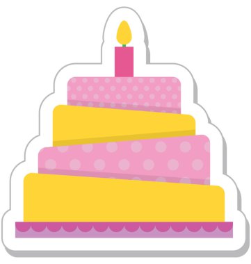 Pasta renkli vektör simgesi